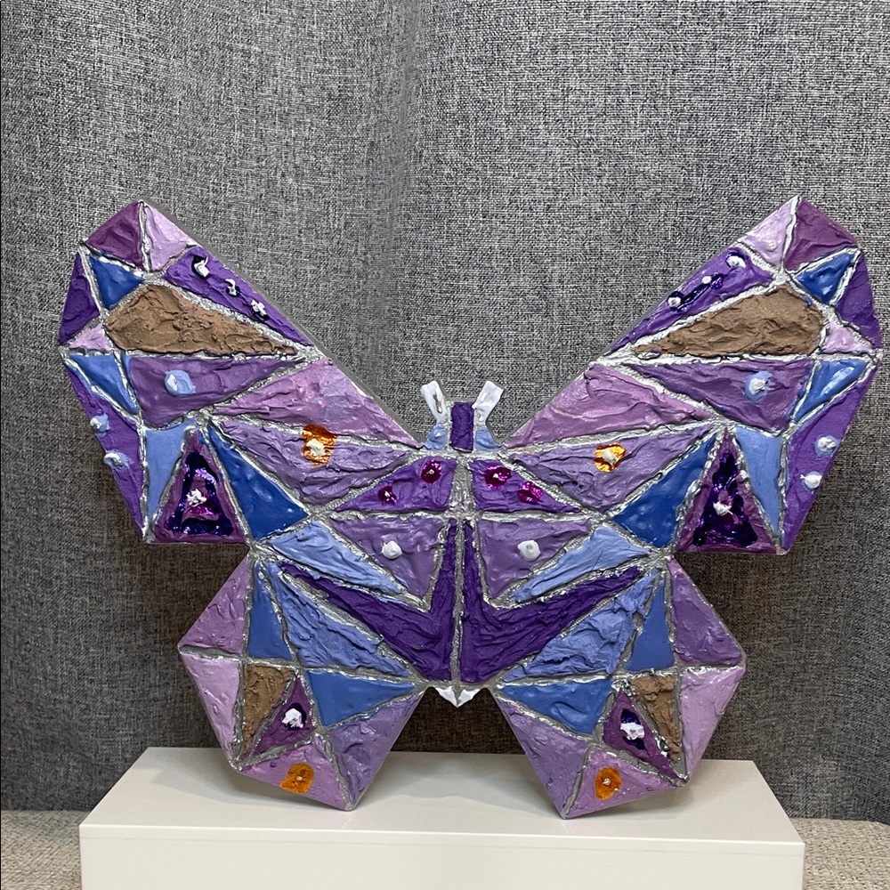 Butterfly wooden textured decor